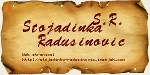 Stojadinka Radusinović vizit kartica